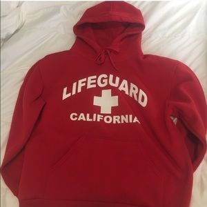 Red California Lifeguard Hoodie